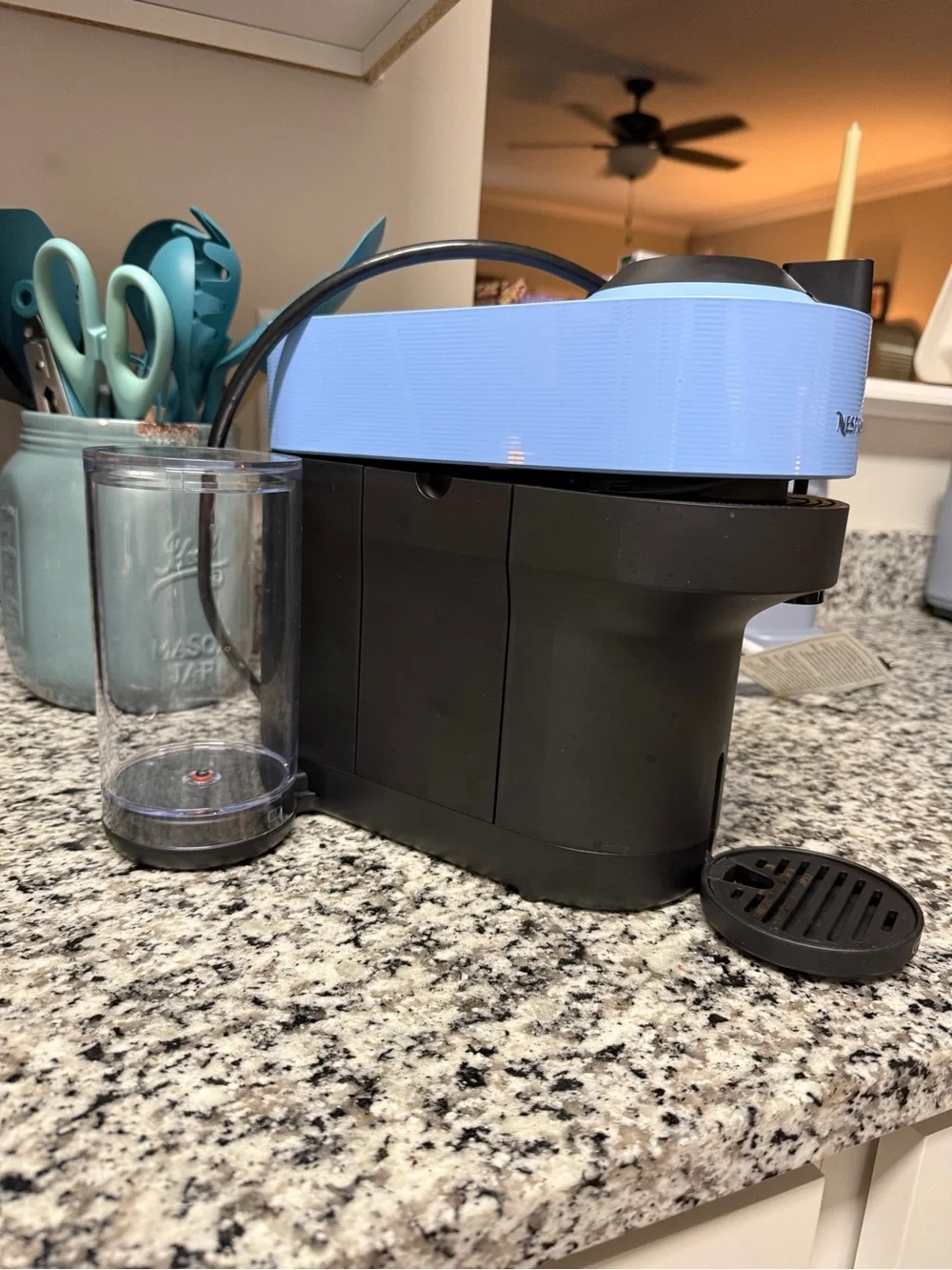 Nespresso Capsule Coffee Maker - Light Blue & Black